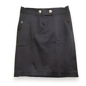 J Crew Espresso Brown Minimalist Cotton Pencil Straight Dress Skirt 2 Petite 2P